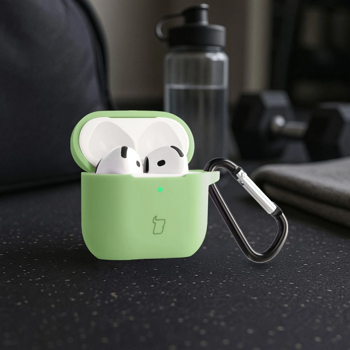 Kryt Bizon Case Headphone Silicone Apple AirPods 4 light green