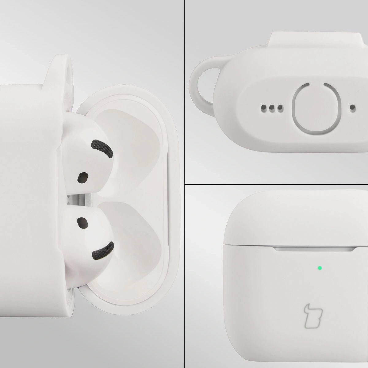 Kryt Bizon Case Headphone Silicone Apple AirPods 4 white