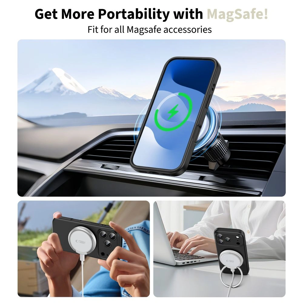 Kryt Tech-Protect Silicone MagSafe Apple iPhone 17 Pro Max Black