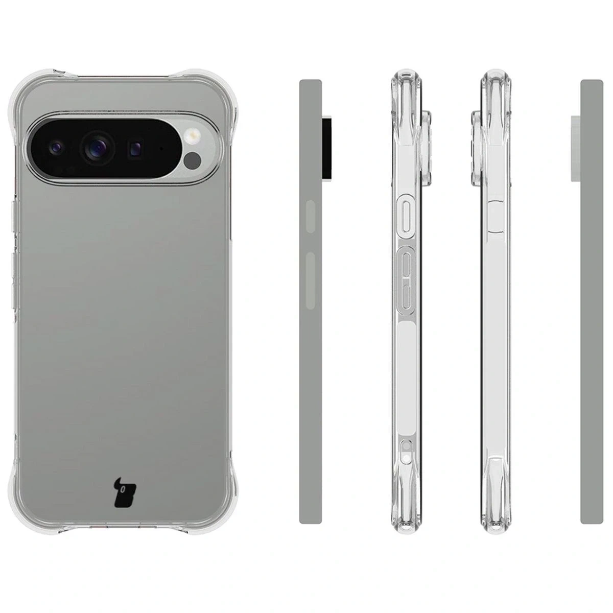 Kryt Bizon Case Clear Pack case + 2x tempered glass + lens protection Google Pixel 10 Pro XL