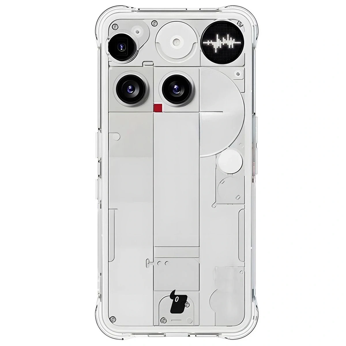 Kryt Bizon Case Clear Pack case + 2x tempered glass Nothing Phone (3)