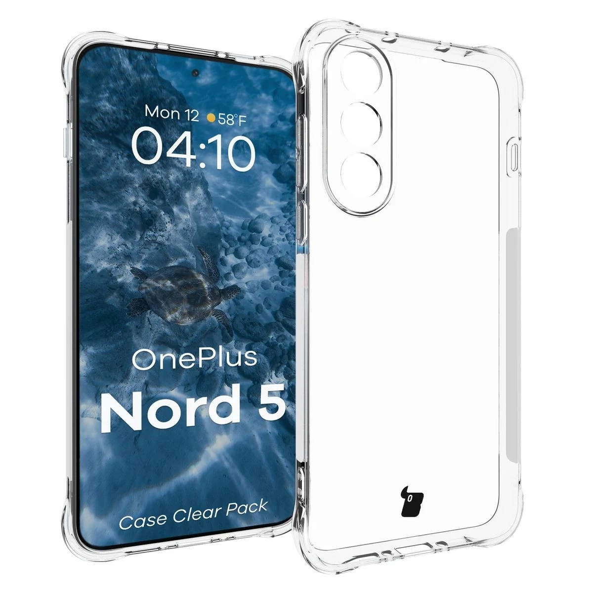 Kryt Bizon Case Clear Pack case + 2x tempered glass OnePlus Nord 5