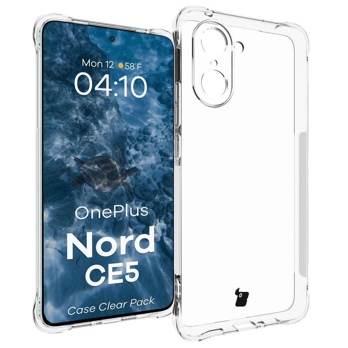 Kryt Bizon Case Clear Pack case + 2x tempered glass OnePlus Nord CE5 5G
