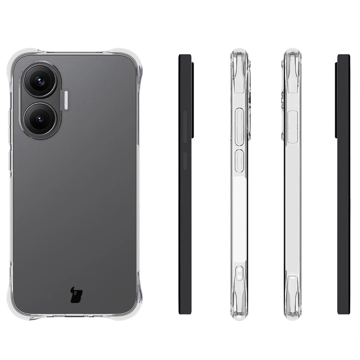 Kryt Bizon Case Clear Pack case + 2x tempered glass Xiaomi POCO F7