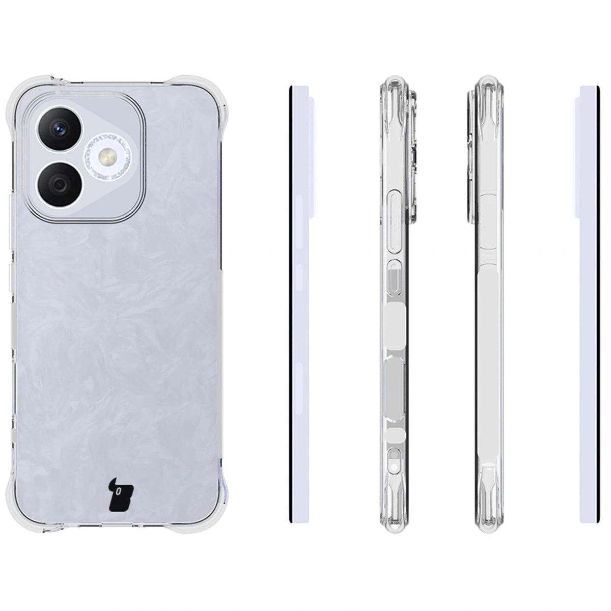Kryt Bizon Case Clear Pack case + 2x screen film Honor 400 Lite