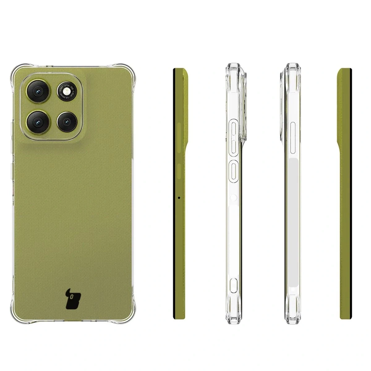 Kryt Bizon Case Clear Pack case + 2x screen film Motorola Moto G86 5G