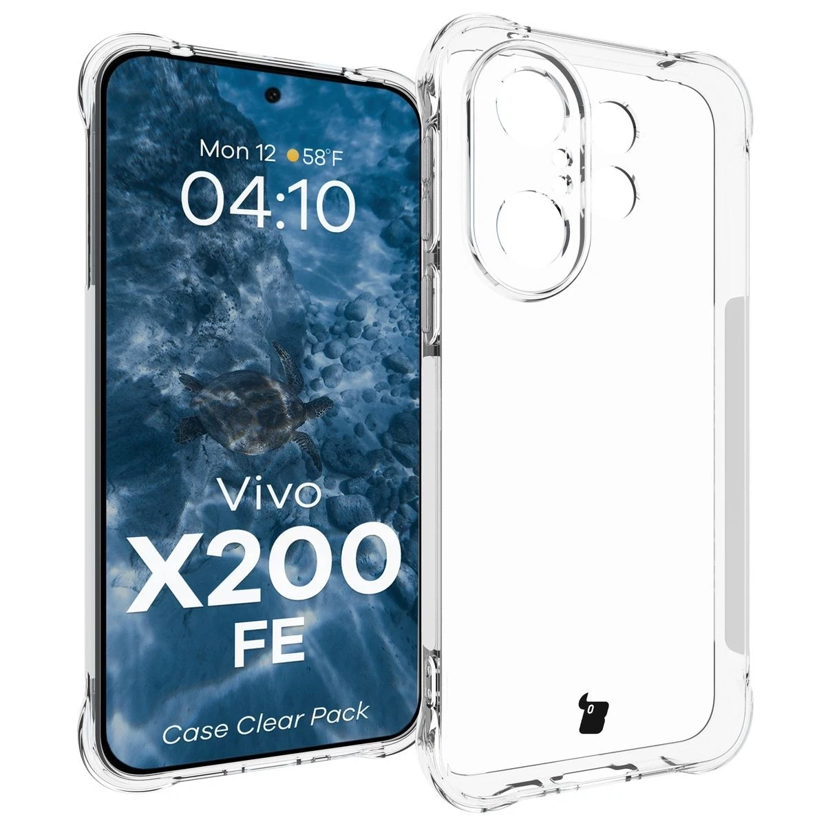 Kryt Bizon Case Clear Pack case + 2x screen film Vivo X200 FE