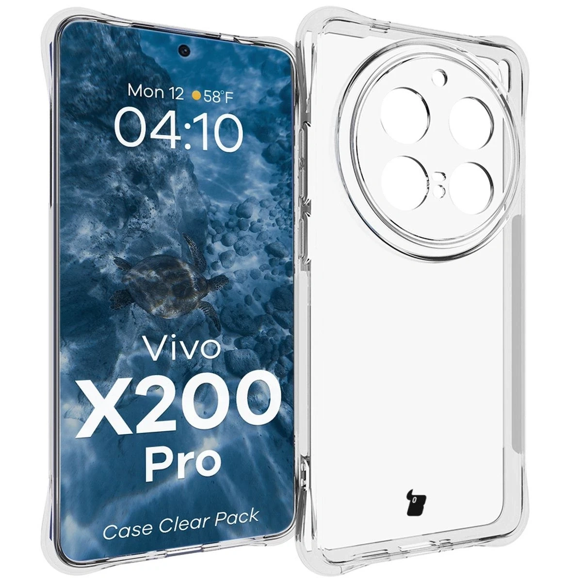 Kryt Bizon Case Clear Pack case + 2x screen film Vivo X200 Pro