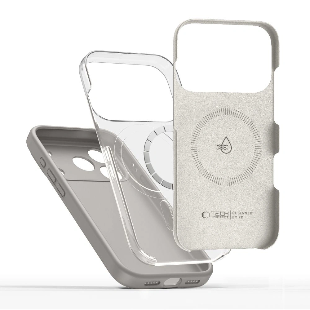 Kryt Tech-Protect Silicone MagSafe Apple iPhone 17 Pro Stone Grey