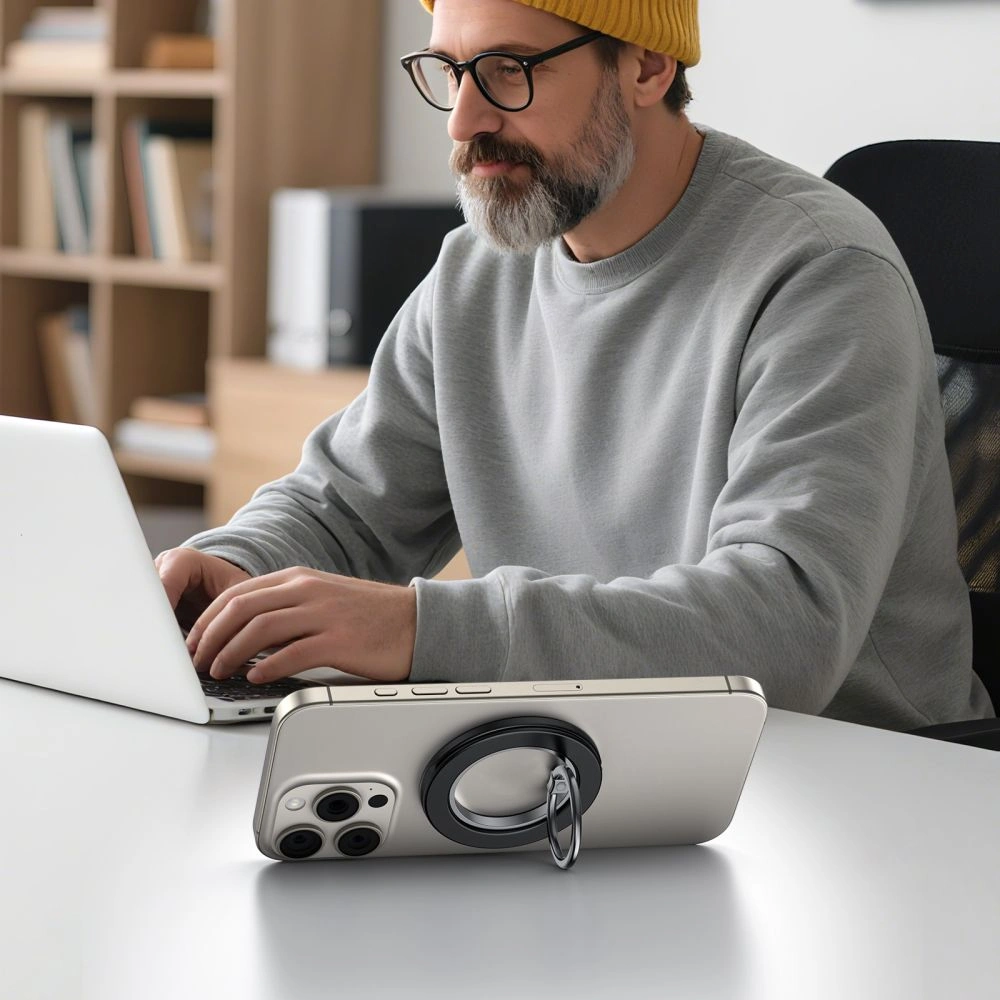 Kryt Tech-Protect MMR600 Magnetic MagSafe Phone Ring Satin Black