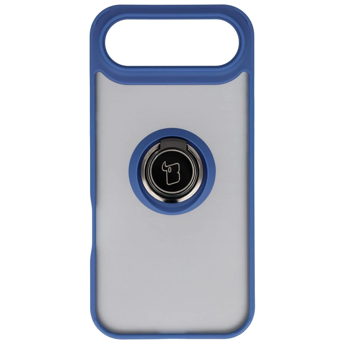 Kryt Bizon Case Hybrid Ring Apple iPhone Air smoky with a navy blue frame