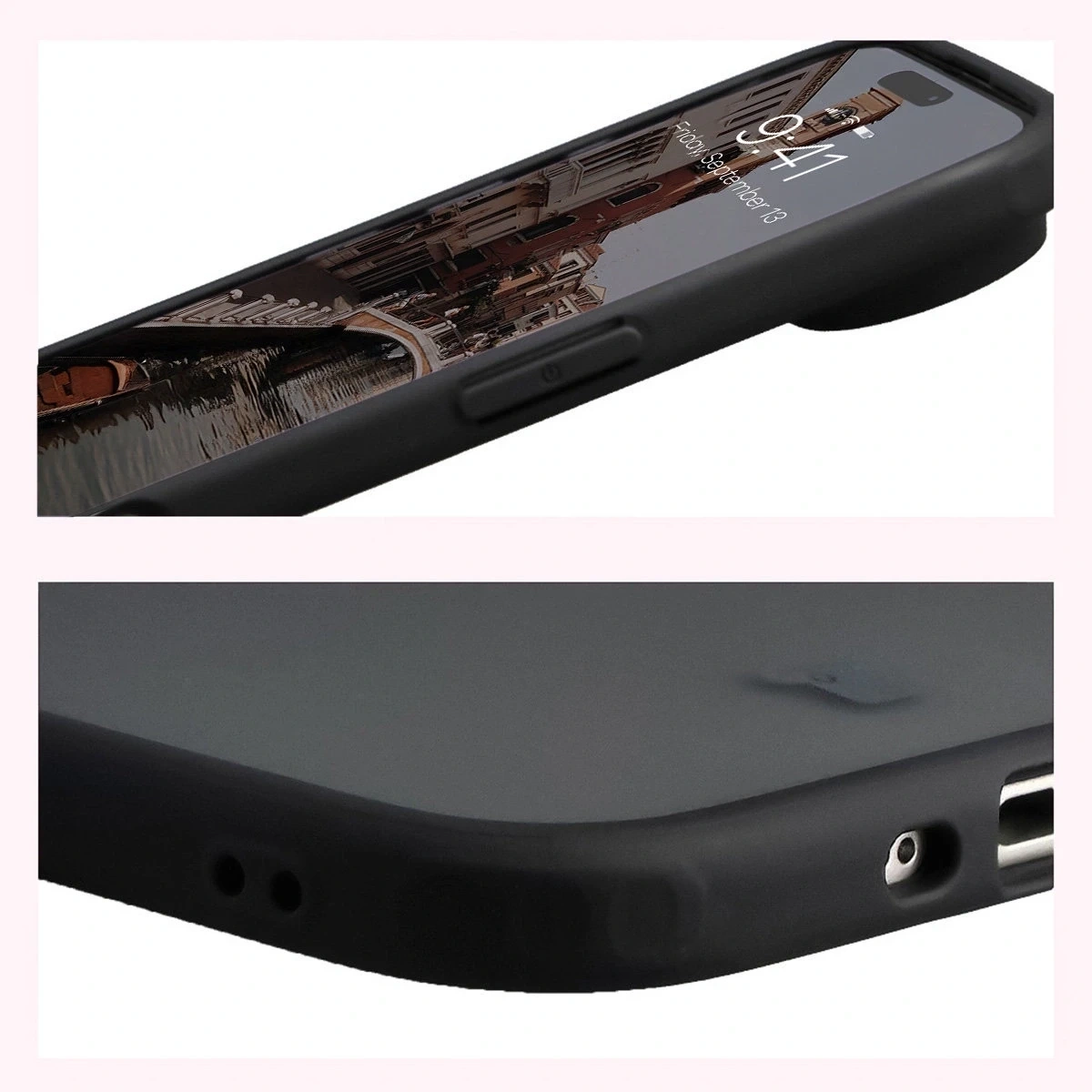 Kryt Bizon Case Angelo Apple iPhone Air smoked with a black frame