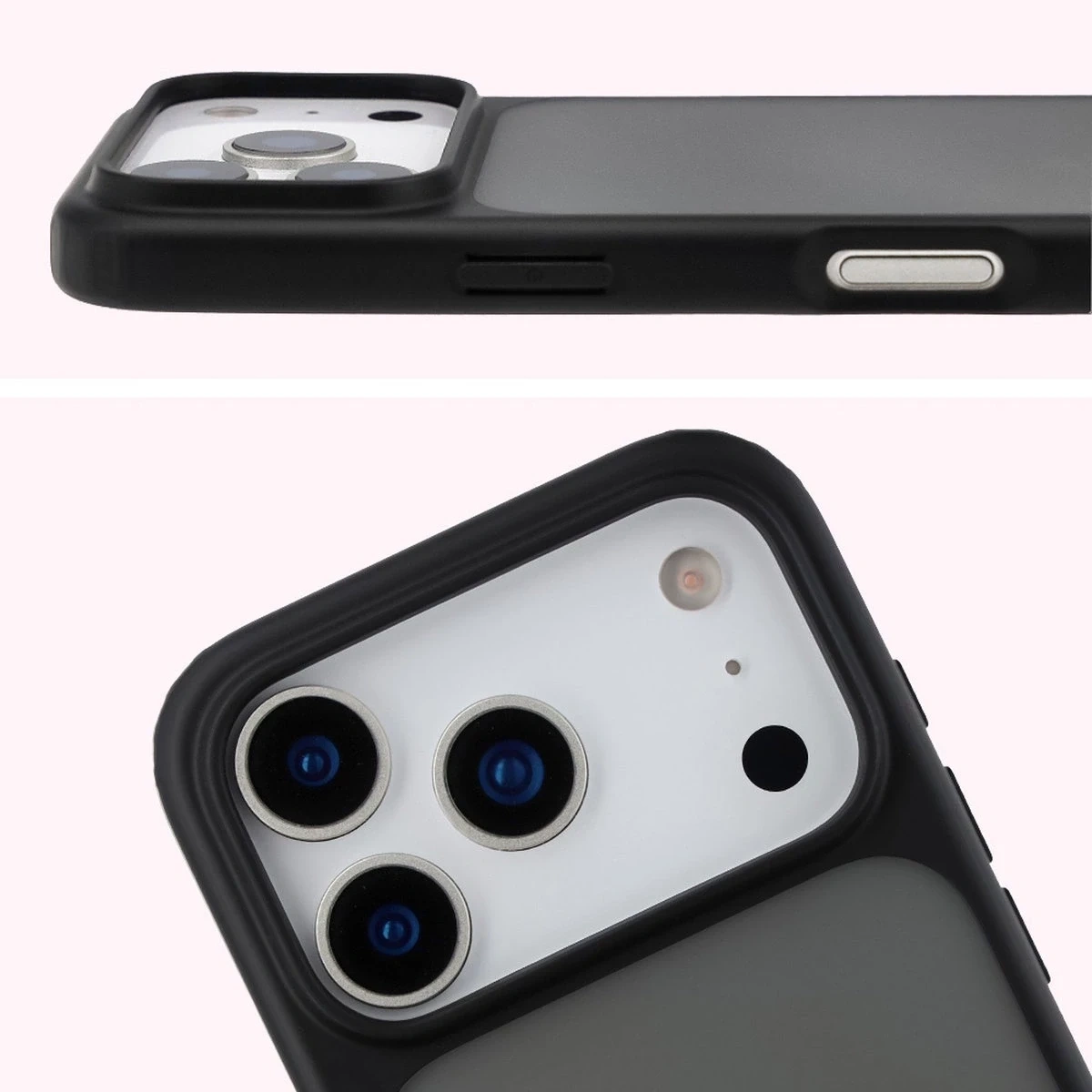 Kryt Bizon Case Angelo Apple iPhone 17 Pro smoked with a black frame