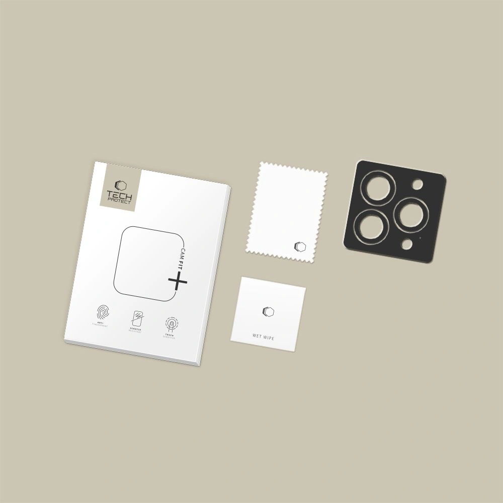 Kryt Tech-Protect Camring Fit+ Apple iPhone 14 Pro / 14 Pro Max / 15 Pro / 15 Pro Max / 16 Pro / 16 Pro Max / 17 Pro / 17 Pro Max Black