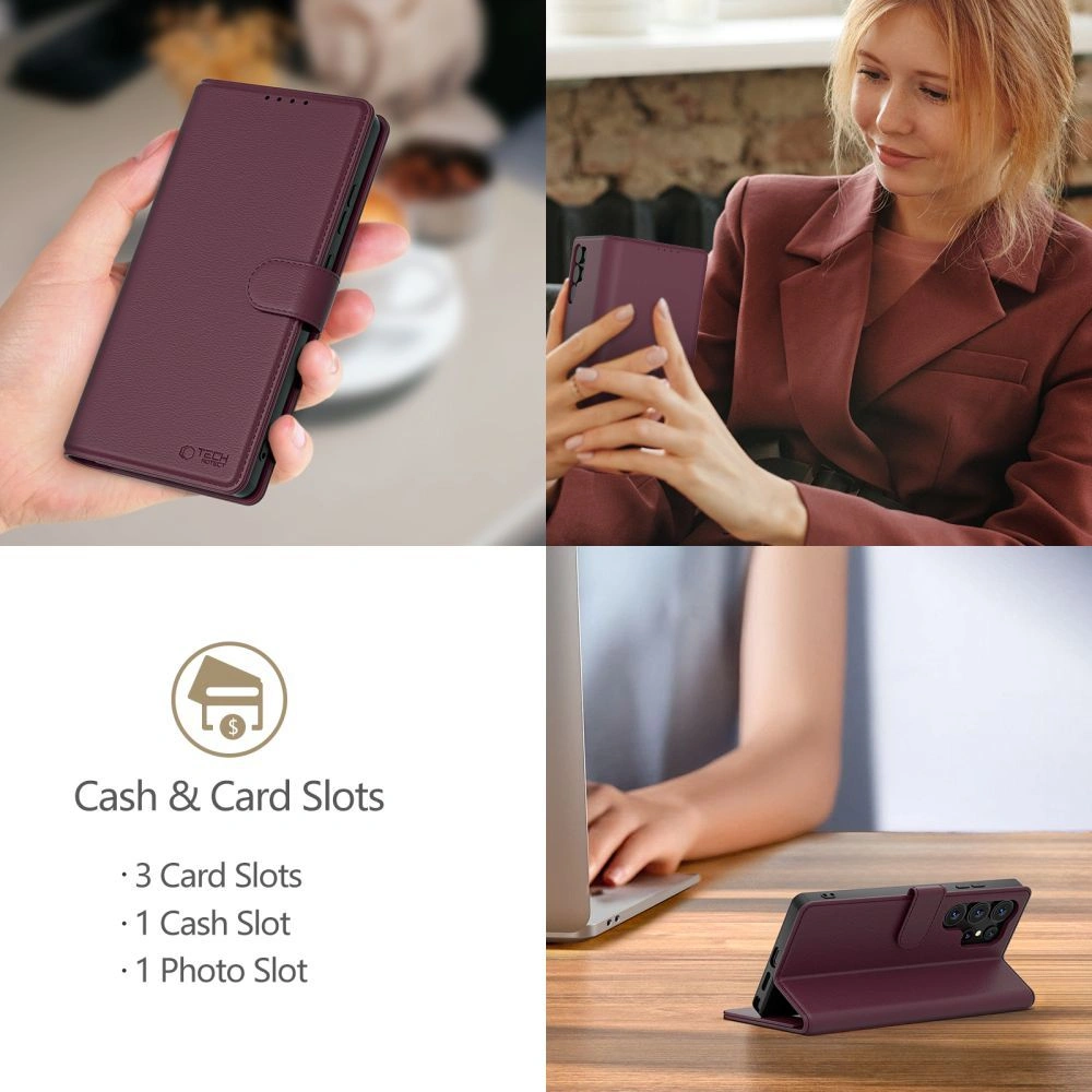 Knížkové pouzdro Tech-Protect Wallet Samsung Galaxy A26 5G / A17 4G / 5G Mulberry