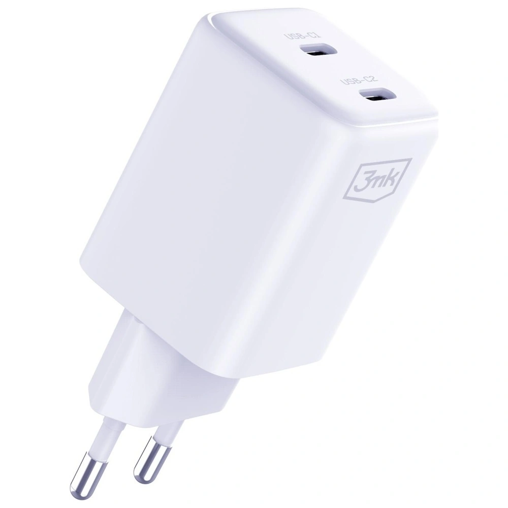 Síťová nabíječka 3MK Hyper Charger PD 45W GaN QC4+ PPS 2C Super-Fast Charge 2.0 white