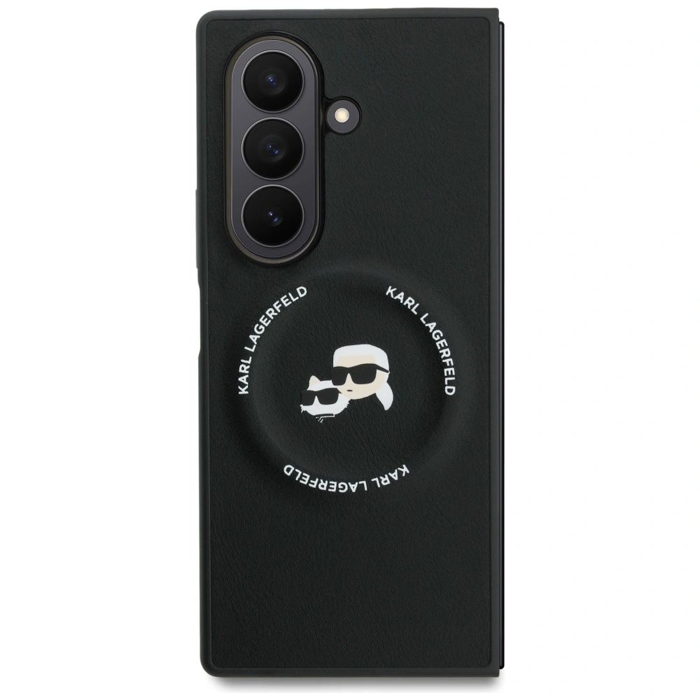 Kryt Karl Lagerfeld Karl&Choupette Logo MagSafe Samsung Galaxy Z Fold7 black