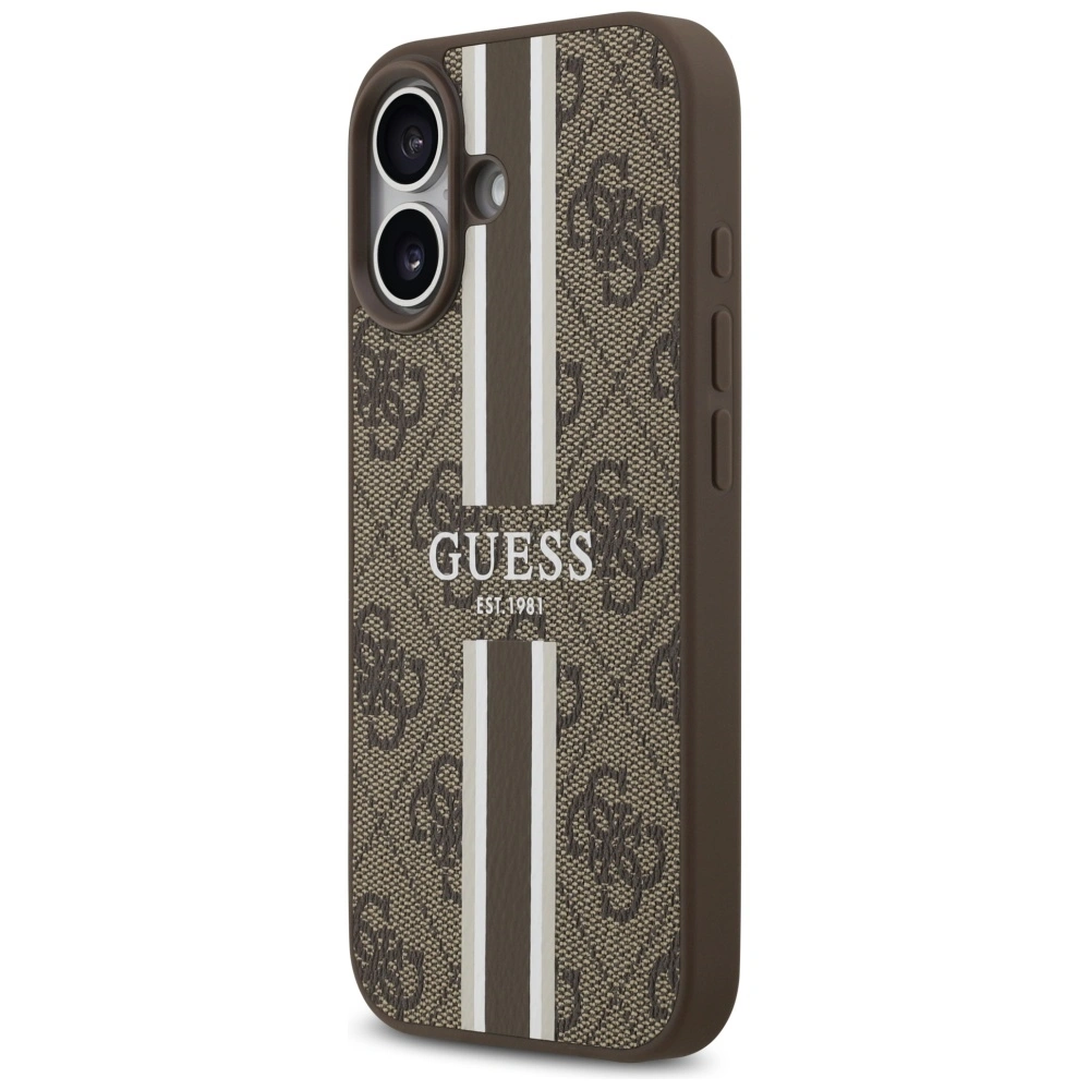Kryt Guess 4G Printed Stripes MagSafe Apple iPhone 17 brown