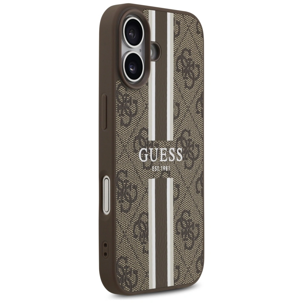 Kryt Guess 4G Printed Stripes MagSafe Apple iPhone 17 brown