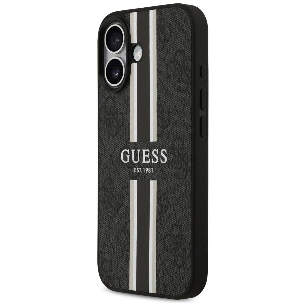 Kryt Guess 4G Printed Stripes MagSafe Apple iPhone 17 black