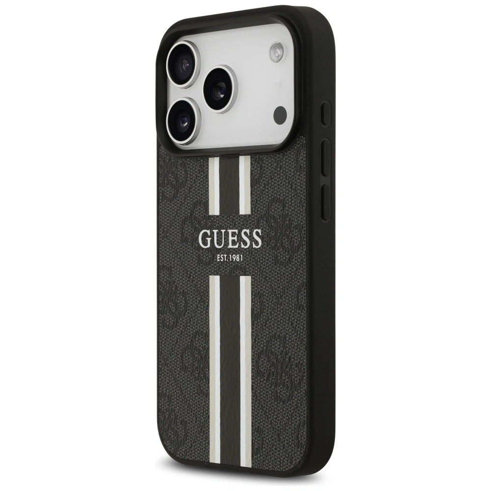 Kryt Guess 4G Printed Stripes MagSafe Apple iPhone 17 Pro black