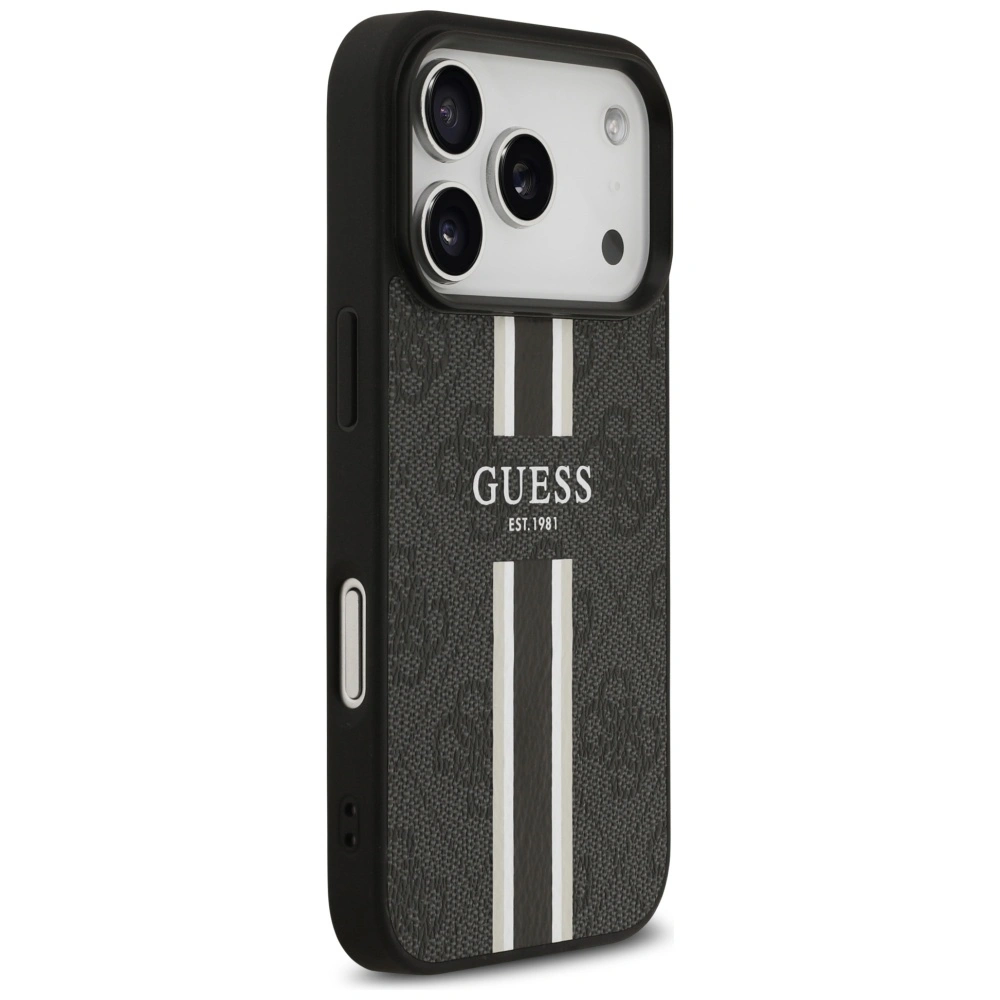 Kryt Guess 4G Printed Stripes MagSafe Apple iPhone 17 Pro black