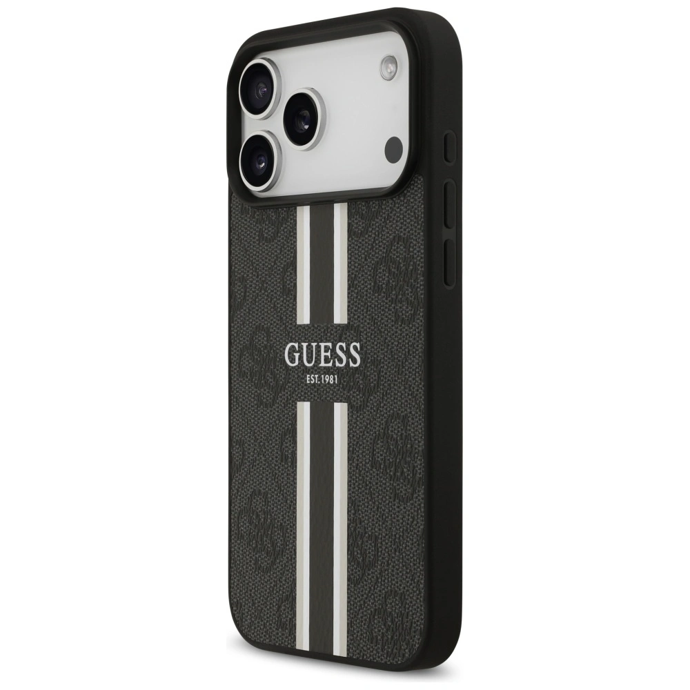 Kryt Guess 4G Printed Stripes MagSafe Apple iPhone 17 Pro Max black