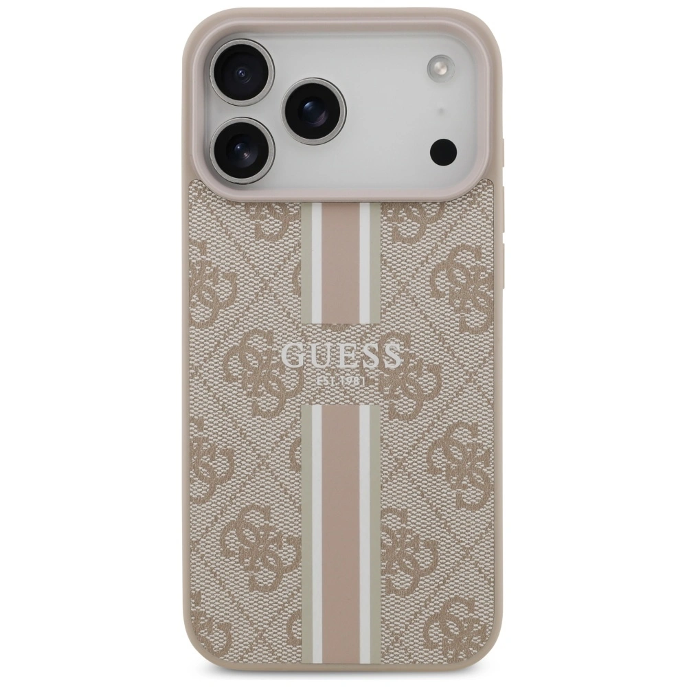 Kryt Guess 4G Printed Stripes MagSafe Apple iPhone 17 Pro Max pink