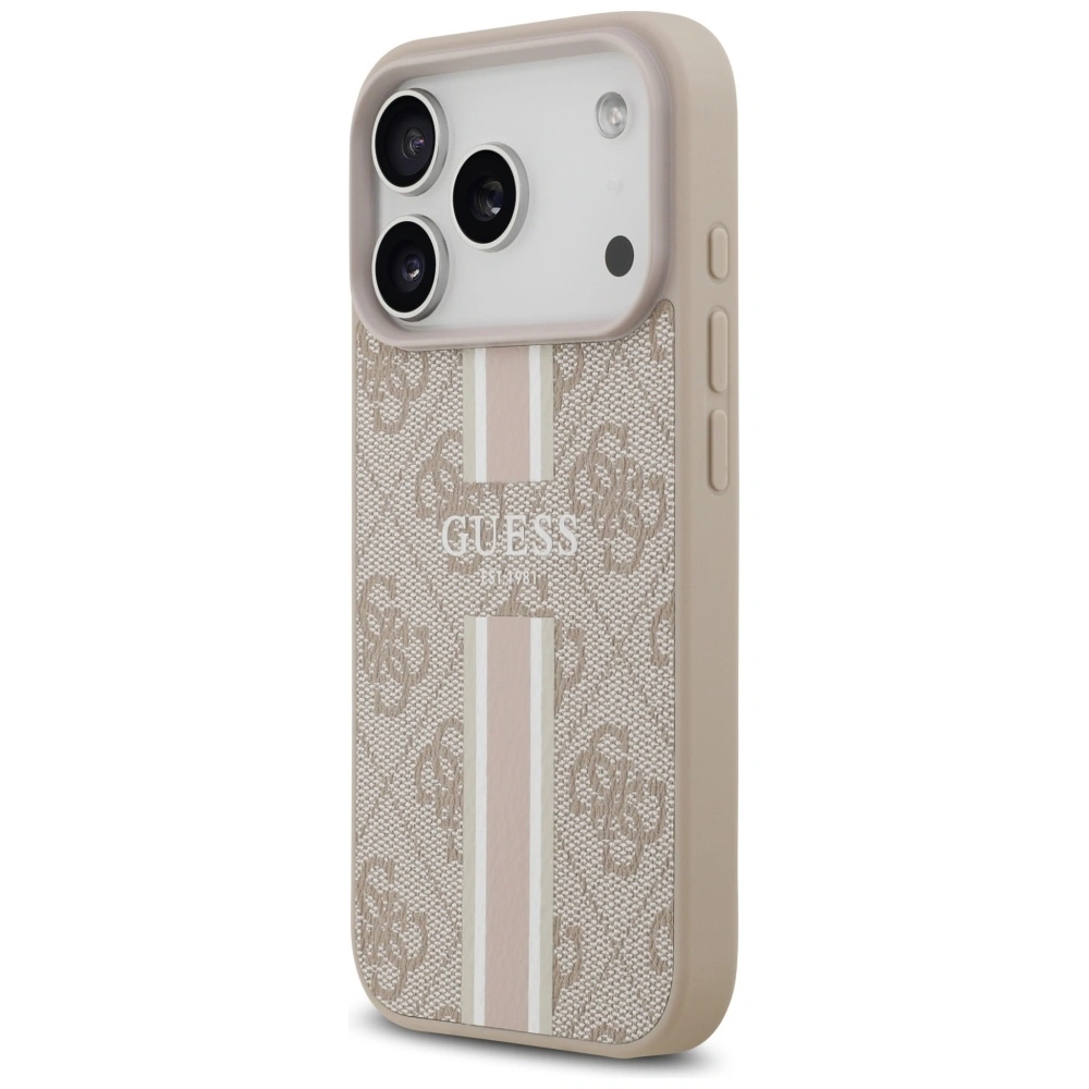 Kryt Guess 4G Printed Stripes MagSafe Apple iPhone 17 Pro pink