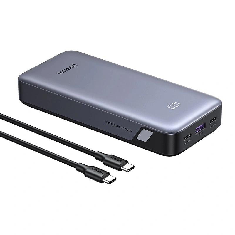 UGREEN PB532 Power Bank 20000mAh USB-A, 2xUSB-C 30W gray