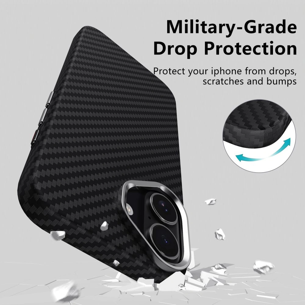 Kryt Tech-Protect Ion Carbon MagSafe Case for Apple iPhone 17 Black/Silver