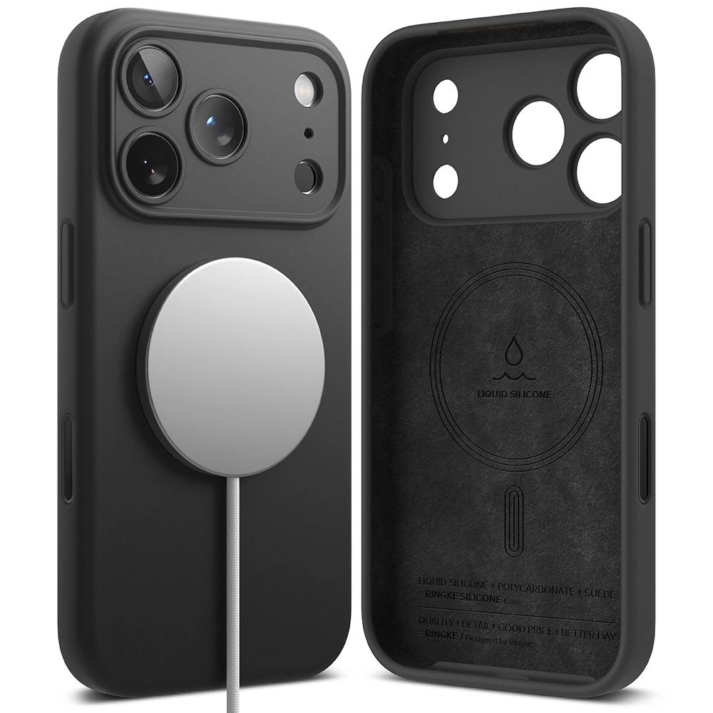 Kryt Ringke Silicone Magnetic MagSafe Apple iPhone 17 Pro Black