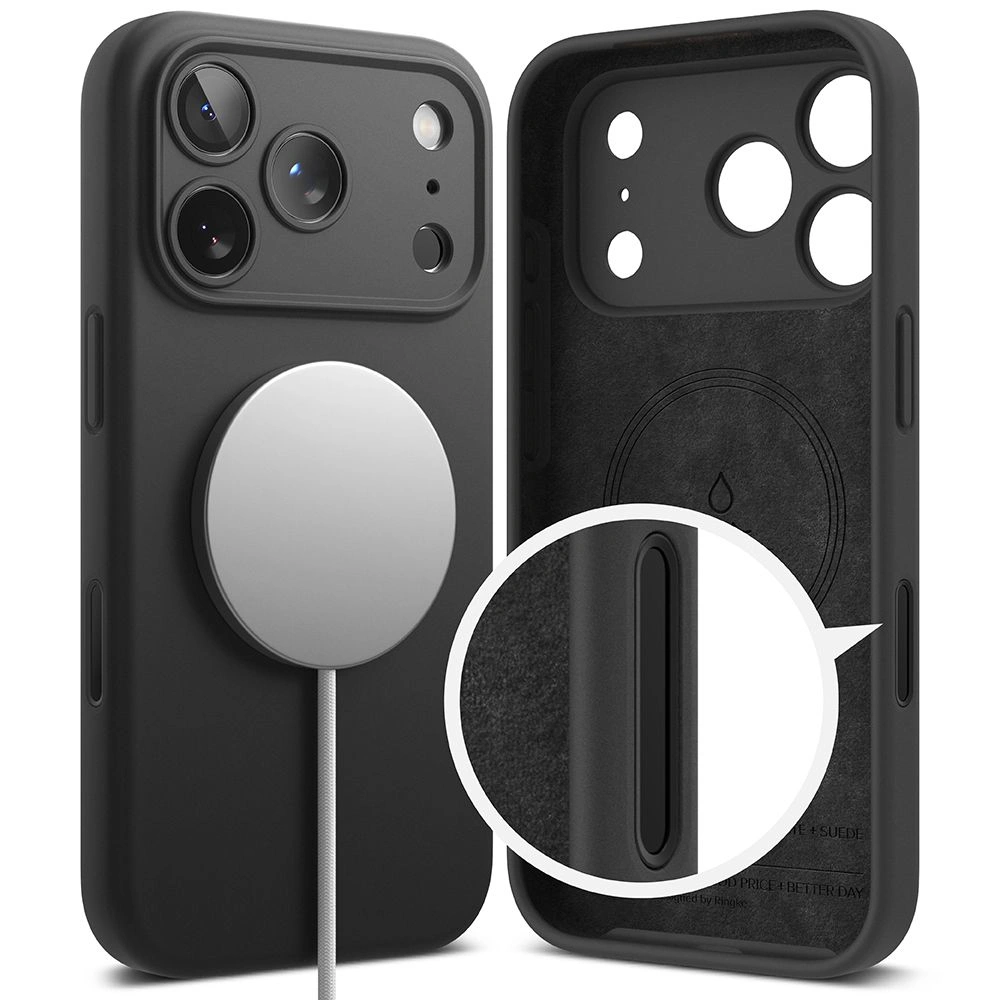 Kryt Ringke Silicone Magnetic MagSafe Apple iPhone 17 Pro Black