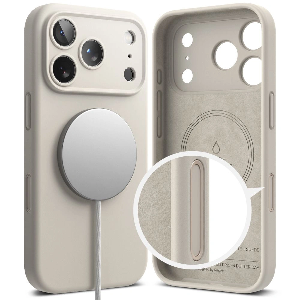 Kryt Ringke Silicone Magnetic MagSafe Apple iPhone 17 Pro Stone