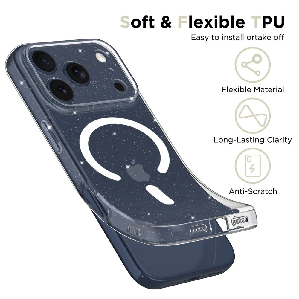Kryt Tech-Protect Flexair MagSafe Apple iPhone 17 Pro Glitter