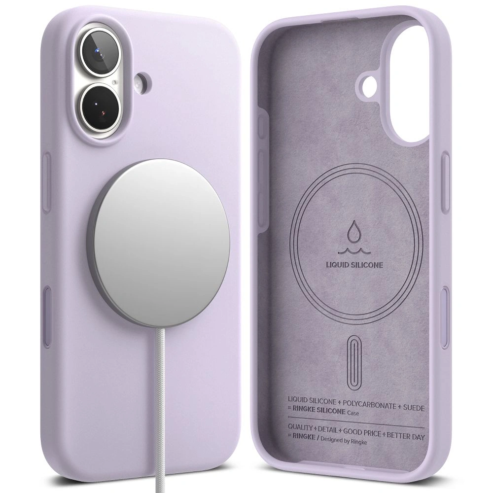 Kryt Ringke Silicone Magnetic MagSafe Apple iPhone 17 Light Purple