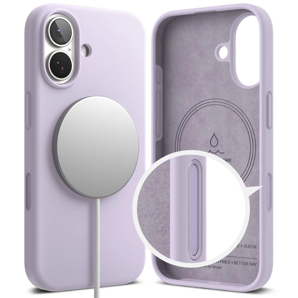 Kryt Ringke Silicone Magnetic MagSafe Apple iPhone 17 Light Purple