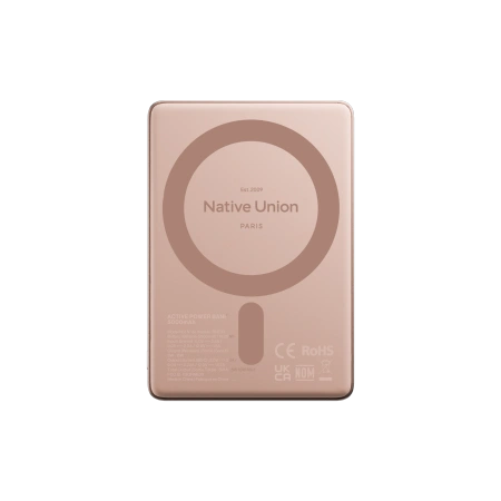 Native Union Active Power Bank 5000mAh MagSafe, Qi2 + USB-C / USB-C cable 15cm