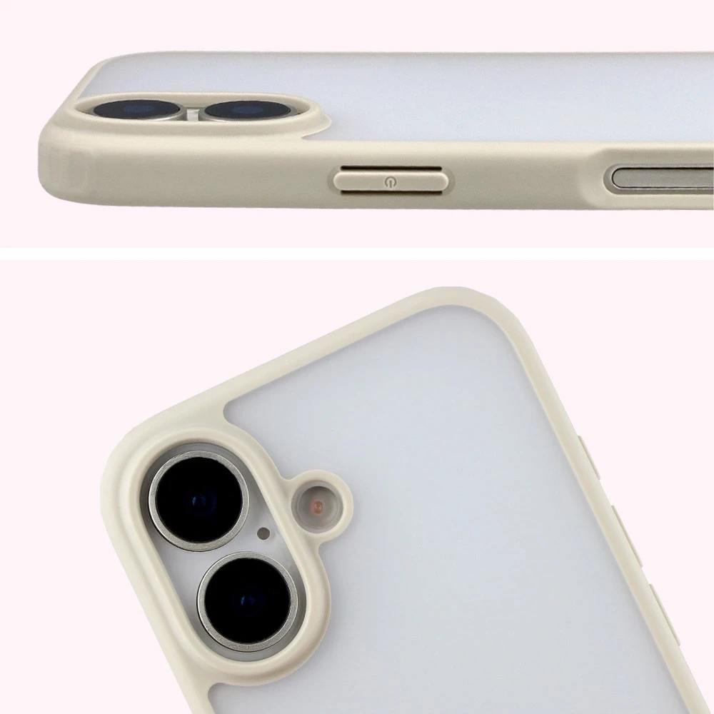 Kryt Bizon Case Angelo Apple iPhone 17 semi-transparent with a beige frame