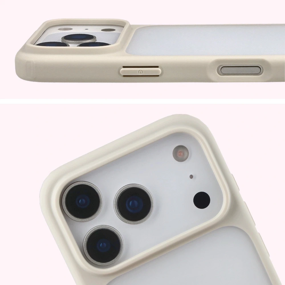Kryt Bizon Case Angelo Apple iPhone 17 Pro semi-transparent with a beige frame