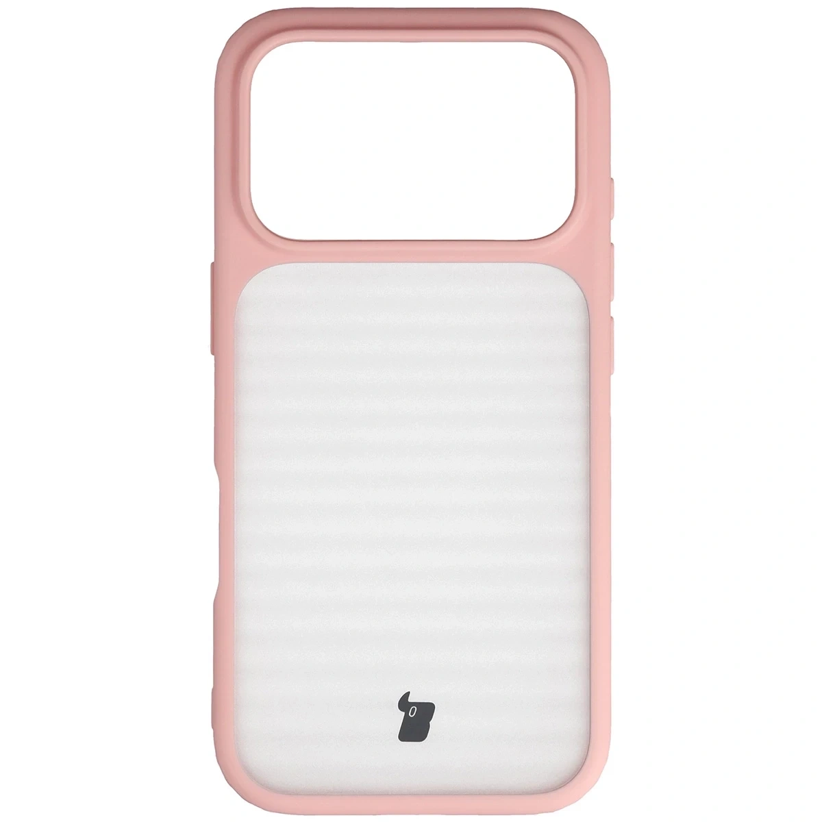 Kryt Bizon Case Angelo Apple iPhone 17 Pro semi-transparent with a light pink frame