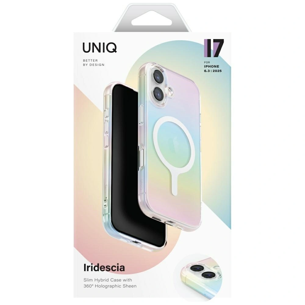 Kryt UNIQ Iridescia Apple iPhone 17 MagClick Charging holo quartz