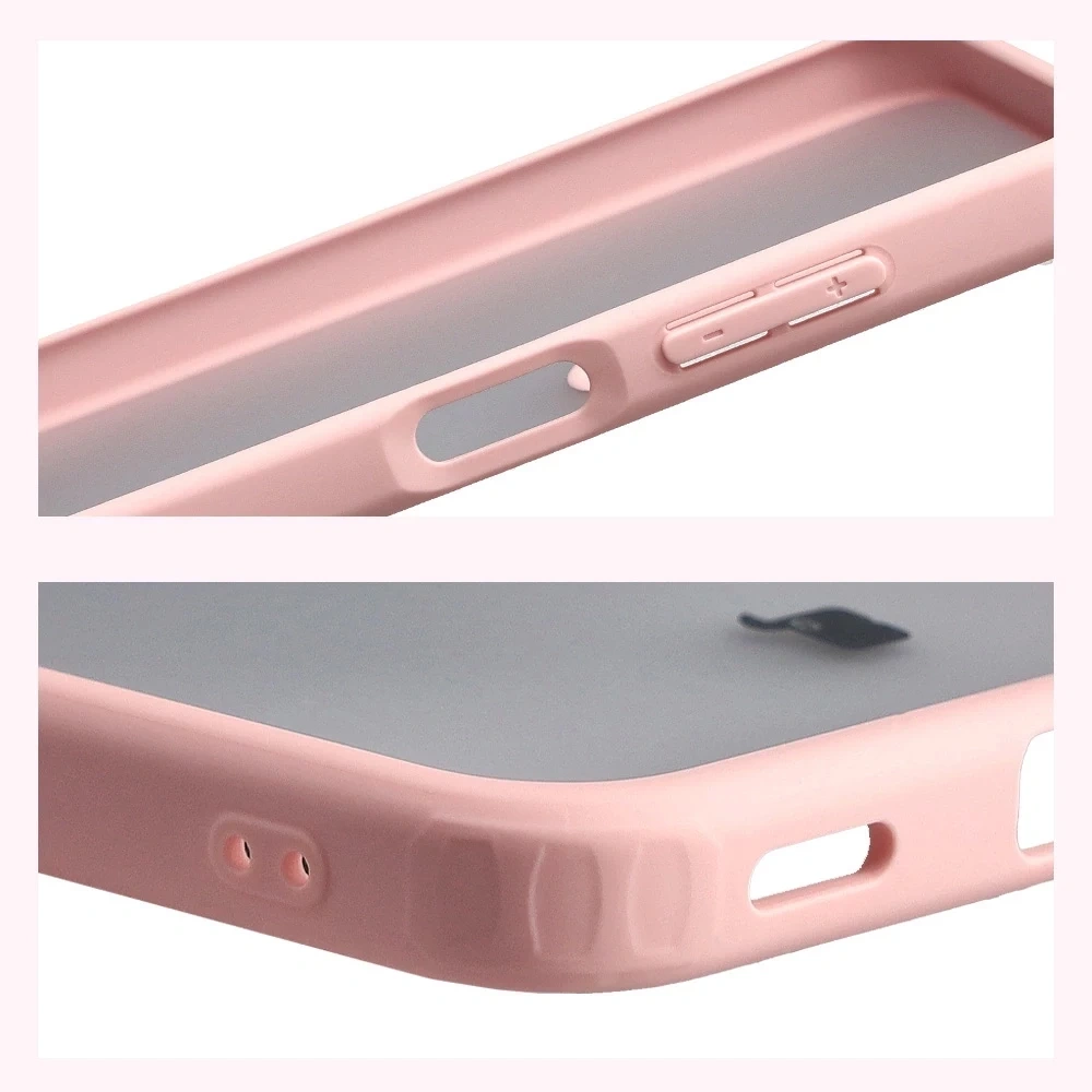 Kryt Bizon Case Angelo Samsung Galaxy A17 5G semi-transparent with a light pink frame