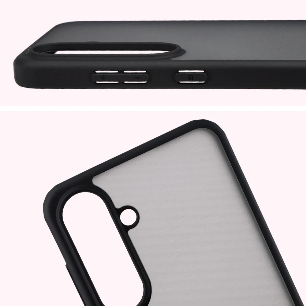 Kryt Bizon Case Angelo Samsung Galaxy S25 FE smoked with a black frame
