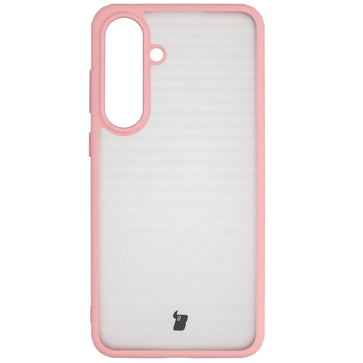 Kryt Bizon Case Angelo Samsung Galaxy S25 FE semi-transparent with a light pink frame