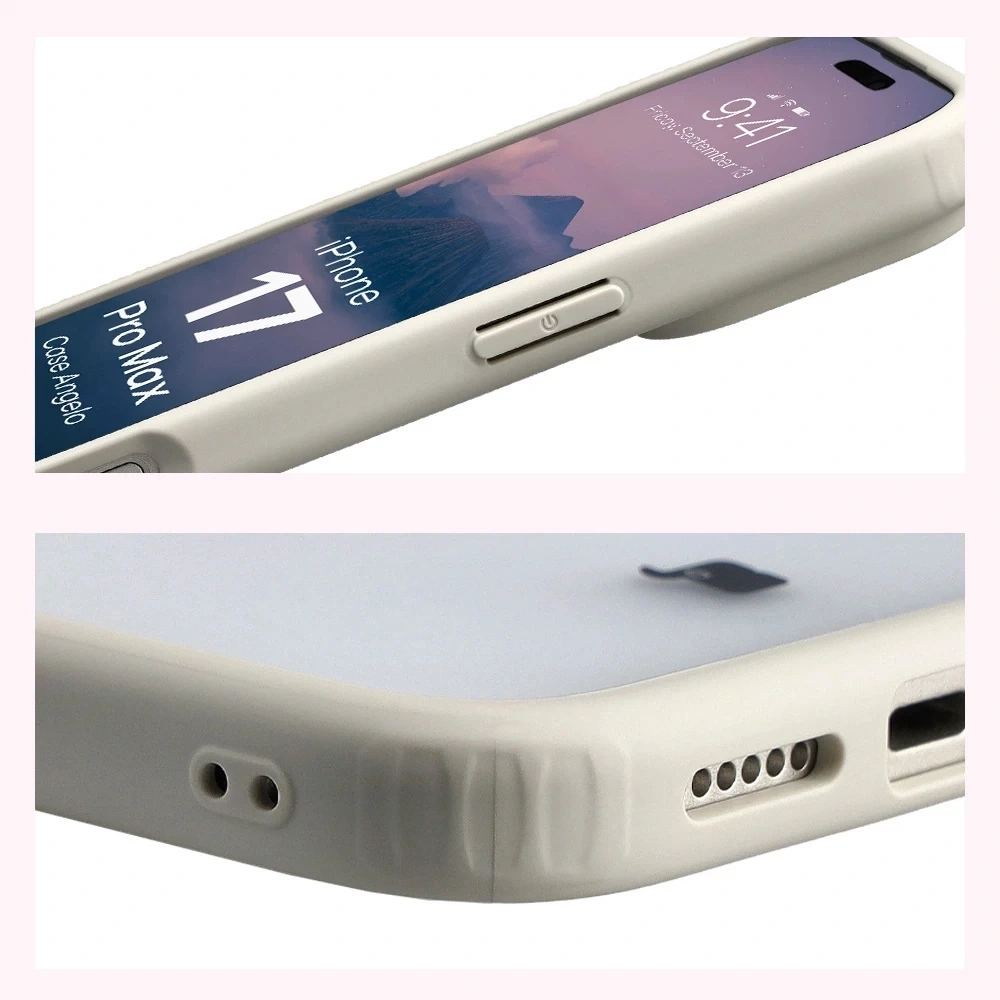Kryt Bizon Case Angelo Apple iPhone 17 Pro Max semi-transparent with a beige frame