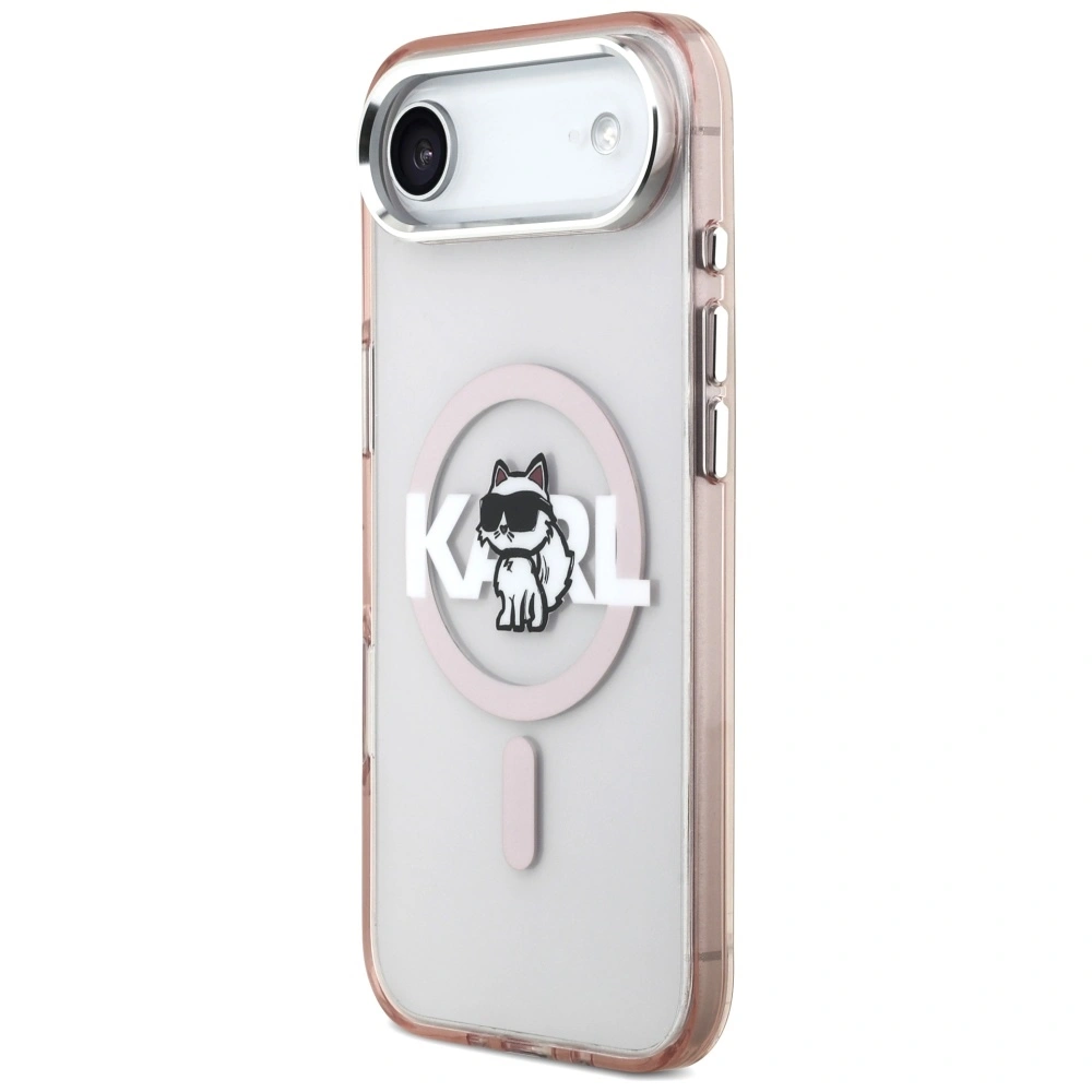 Kryt Karl Lagerfeld IML Choupette Sketch Logo MagSafe Apple iPhone Air pink