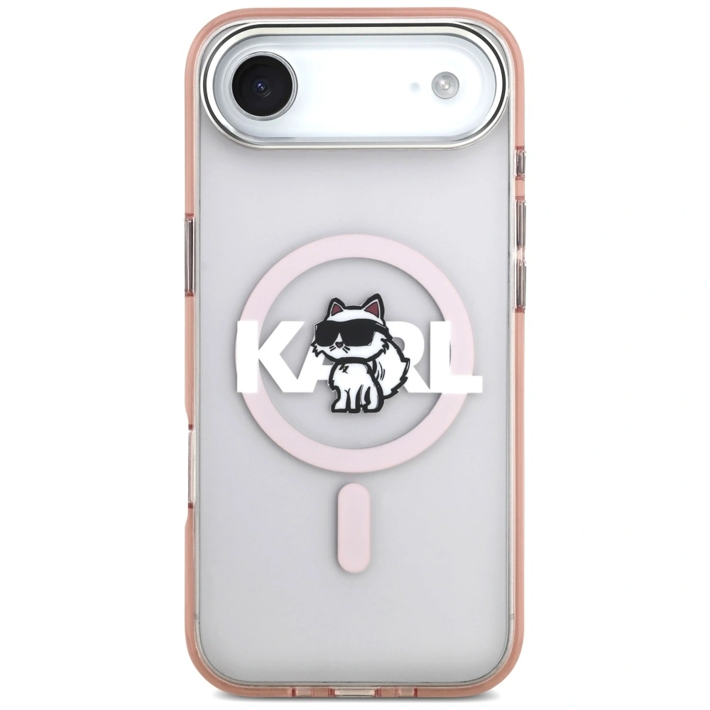 Kryt Karl Lagerfeld IML Choupette Sketch Logo MagSafe Apple iPhone Air pink