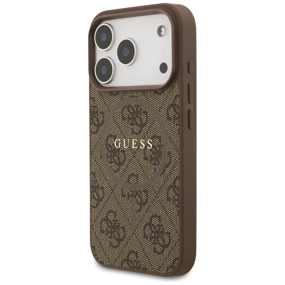 Kryt Guess 4G Ring Classic Logo MagSafe Apple iPhone 17 Pro brown