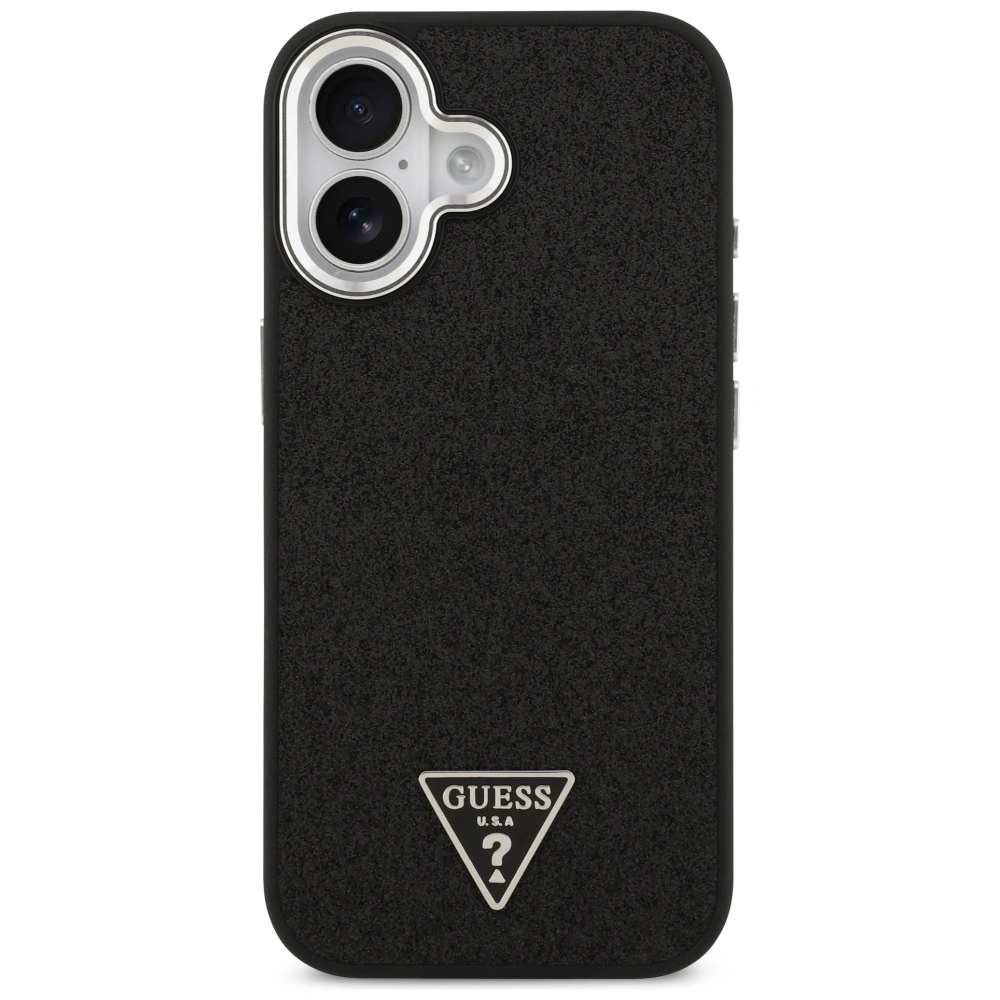 Kryt Guess Glitter Triangle Logo MagSafe Apple iPhone 17 black